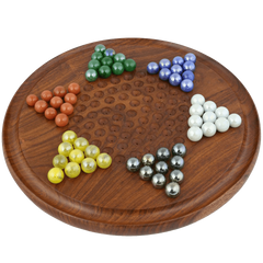 Game Chinese Checkers with Marbles Handcrafted Wooden Toys from India