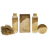 White Rose Jasmine Gold Tub Spa Bath Gift Set